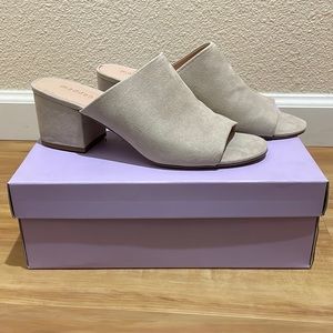 Madden Girl Lorna Slip-on Block Heels (Taupe 8.5)